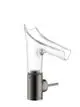 AXOR-HG-AXOR-Starck-V-Einhebel-Waschtischmischer-140-mit-Glasauslauf-und-Ablaufgarnitur-Polished-Black-Chrome-12112330 gallery number 1